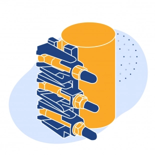 Хомут ремонтный чугунный Ду 300 мм