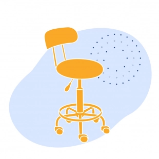 Кресло лабораторное ET-9040-2A черное