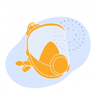 Полная маска серии 6800 (ЗМ) ГОСТ 12.4.041-89