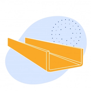 Швеллер стальной гнутый равнополочный 170х70х6 мм Ст3сп ГОСТ 8278-83