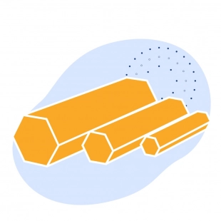 Пруток стальной шестигранный 103 мм ст45 ГОСТ 2879-2006