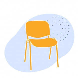 Стул ИЗО черный 140 кг 530х430х820 мм