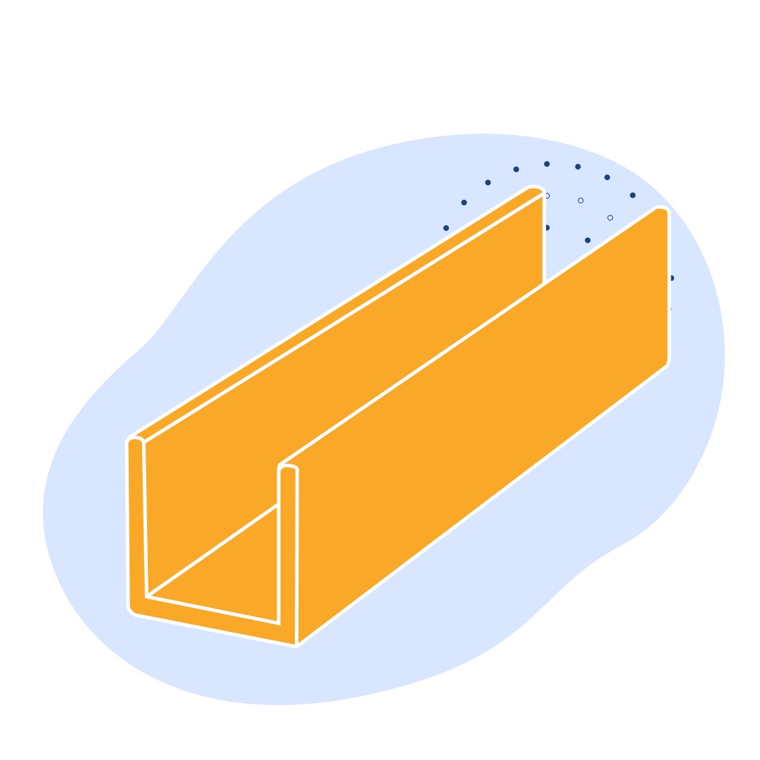 Алюминиевый швеллер 75x75x4x6000 мм В95 ГОСТ 8617-2018