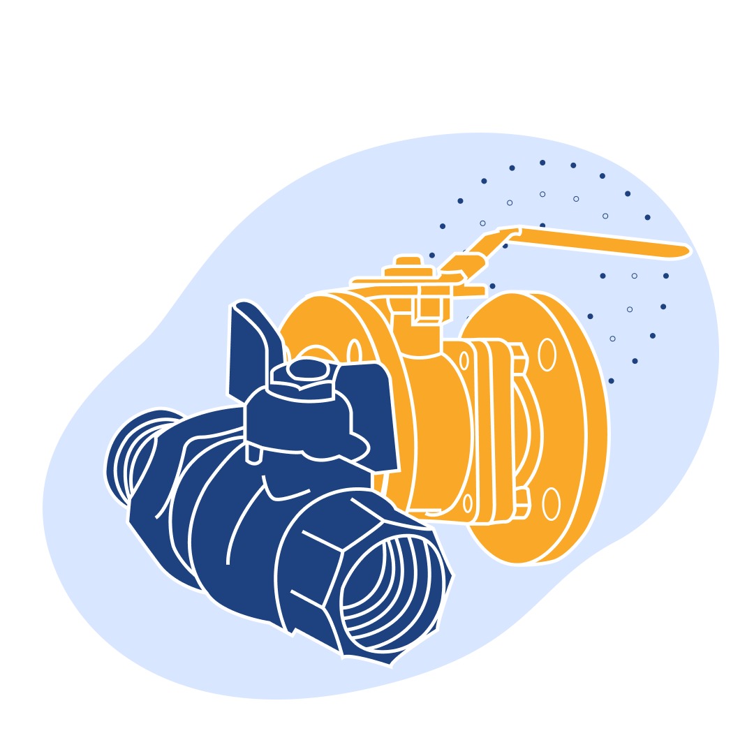 Титановый кран шаровой проходной фланцевый ДУ 25 мм РУ 40 кгс/см2 ГОСТ 9702-87