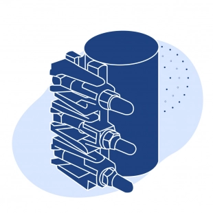 Хомут ремонтный чугунный Ду 300 мм