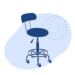 Кресло лабораторное ET-9040-2A черное