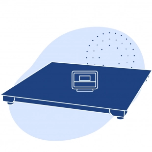 Весы электронные с большой платформой 0.1-2000 гр 127х105х17 мм