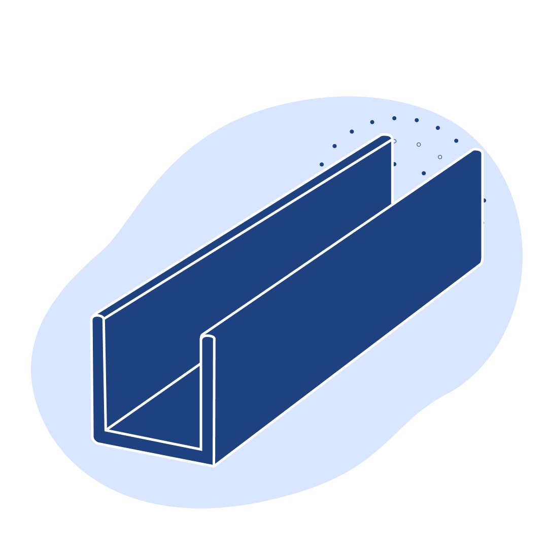 Алюминиевый швеллер 75x75x4x6000 мм В95 ГОСТ 8617-2018